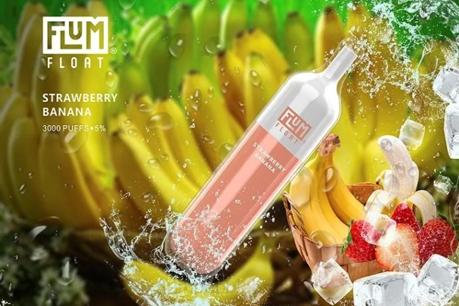 FLUM FLOAT 3000 baforadas morango banana 828A71 | FLUM PEBBLE BRASIL